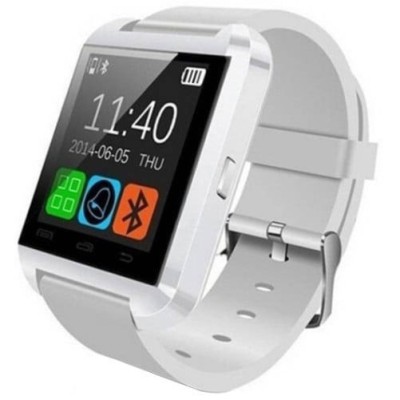 Smartwatch iUni U8+, BT, LCD 1.44 inch, Notificari, Alb foto