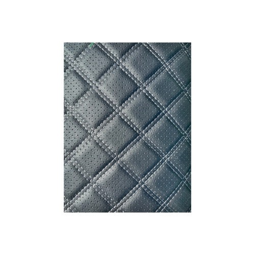 Material imitatie piele tapiterie romb cu gaurele negru/cusatura gri Cod: Y02NG Automotive TrustedCars