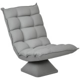 HOMCOM Fotoliu de sol paresos fotoliu relax fotoliu lounge design capitonat &icirc;nclinare spătar reglabil pivotant 360&deg; | Aosom Romania
