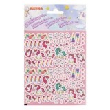Set 142 abțibilduri decorative cu unicorn pentru ouă de Paște, roz, CMCLASS