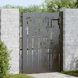 Cumpara ieftin Poartă de grădină, Poartă de Grădină 105x75 cm Design din Oțel Corten cu Bambus