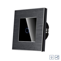 Intrerupator Simplu cu Variator Cap Scara / Cruce cu Touch si Rama din Aluminiu LUXION SmartElectro IntelligentHouse
