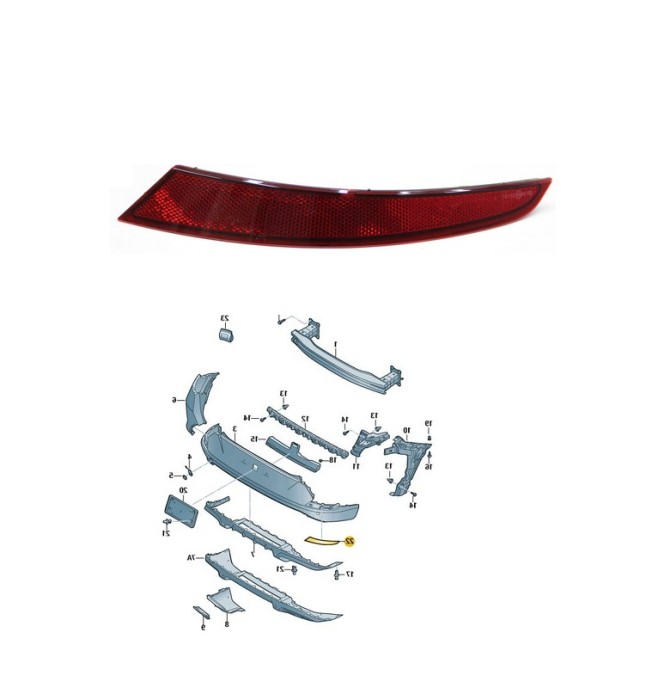 Catadioptru reflectorizant spate Cupra Formentor, 07.2020-06.2024, partea dreapta, original,