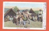 AMS @ - SALUTARI DIN ROMANIA - PERSOANE DE ETNIE RROMA, CORTURARI, 1903, LITOGRAFIE, CIRCULATA - BELGIA, SUPERBA