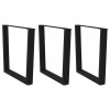 Gossi picioare pentru masa in forma de v 3 buc negru otel