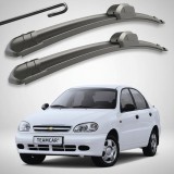 Cumpara ieftin Set 2 Ștergătoare Parbriz Flat Dedicate Chevrolet, Daewoo Lanos (1997-2020), Prindere Hook (C&acirc;rlig)