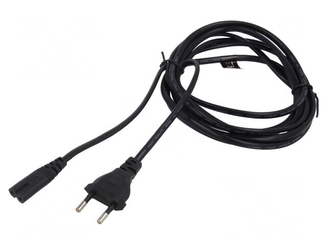 Cablu de alimentare 1,8m negru 2x0,5mm2