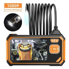 Camera endoscop foto video 8 mm, 1080p, ecran hd 4.3 inch, reincarcabila usb, 90 cm, ip67 foto