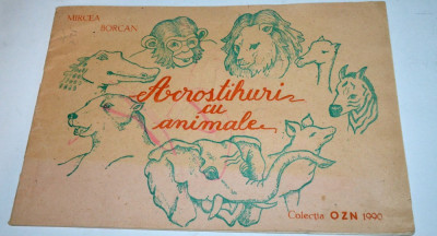 Acrostihuri cu animale - Mircea Borcan - colectia OZN 1990 foto