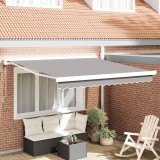 vidaXL Marchiză Retractabilă Automată Gri Deschis 300x250cm Acrilică Impermeabilă UV