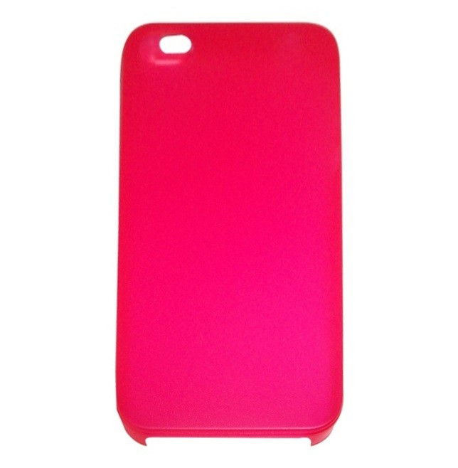 Husa silicon ultraslim rosie pentru Apple iPhone 4/4S