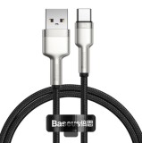 Cablu USB to USB-C 66W 1M Negru Baseus CAKF000101 Cafule Series Metal