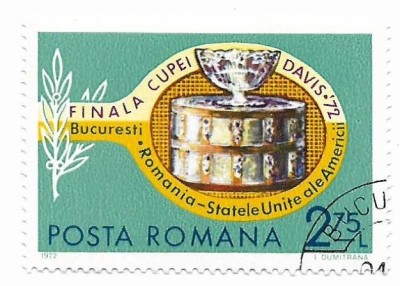 Romania (486) - Finala Cupei Davis, 1972, obliterata foto