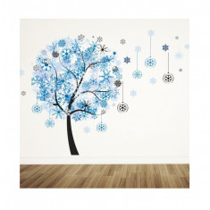 Sticker decorativ Copacelul zapezii,albastru 112 cm