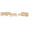 Set mobilier relaxare de gradina &amp; perne 6 piese lemn masiv pin