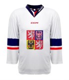 Echipa națională de hochei tricou de hochei Czech Republic 2023/2024 CCM Fandres replica - white David Pastrň&aacute;k #88 - XXL