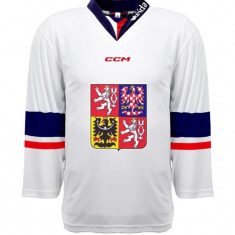 Echipa națională de hochei tricou de hochei Czech Republic 2023/2024 CCM Fandres replica - white David Pastrňák #88 - M