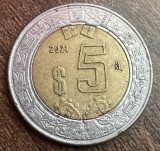 C50 - Moneda foarte veche - Mexic - 5 pesos - 2021