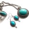 set colier , cercei si inel cu turcoaz 44706