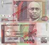 Capul Verde Cape Verde 1000 Escudos 1989 Specimen UNC