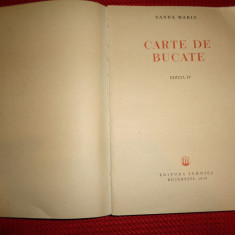 carte de bucate - sanda marin / editia 4-a / an 1959 /855retete/351pagini