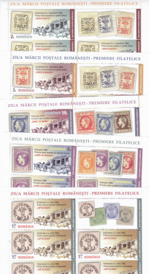 ROMANIA 2018 ZIUA MARCII POSTALE Set 5 minicoli cu 5 timbre si o vinieta LP2201d foto