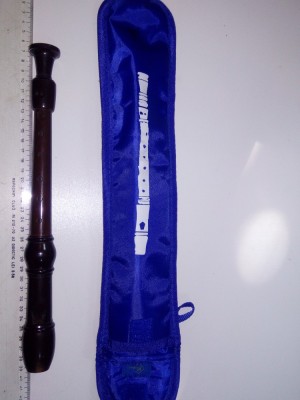FLAUT CU HUSA - DOLMETSCH DOLONITE DESCANT RECORDER - ENGLAND foto