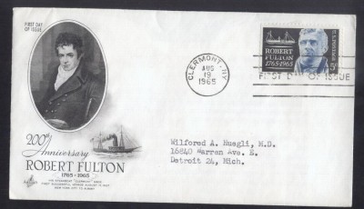 United States 1965 Robert Fulton FDC K.628 foto