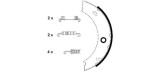 TEXTAR 91057900 Set saboti frana, frana de mana