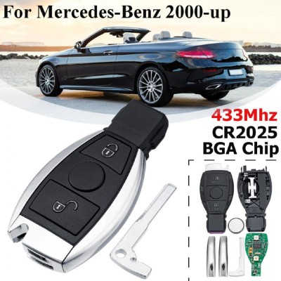 Cheie SmartKey Mercedes Benz 2 Butoane 433Mhz Completa foto