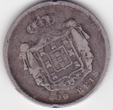 Portugalia 500 reis 1858 Pedro V
