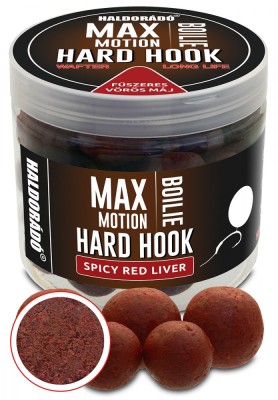 Haldorado - Boilies de carlig MAX MOTION Boilie Hard Hook Wafter 16, 20 mm, 100g - Ficat Rosu Condimentat foto