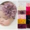 Bentita lata cu floare din tulle si buline aurii (Culoare: Albastru, Marime