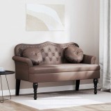vidaXL Bancă Chesterfield Maro 120.5 x 65 x 75 cm Piele artificială 42019281