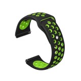 Curea silicon compatibila Huawei Watch GT 7 46mm, telescoape Quick Release, 22mm, Negru/Verde