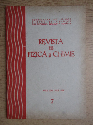 Revista de fizica si chimie, nr. 7 / 1988 foto