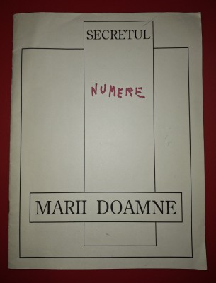 Secretul Marii Doamne foto