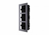 PANOU frontal HIKVISION pt 3 module videointerfon modular Hikvision DS-KD-ACF3, montare incastrata, aluminiu, doza de plastic inclusa; &quot;DS-KD-ACF3&quot;
