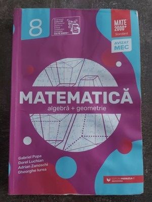 Matematica clasa a 8-a - Gabriel Popa, Dorel Luchian UZATA foto