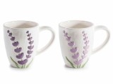 Cumpara ieftin Set 2 cani ceramica multicolora Lavanda &Oslash; 8,5 cm x 10 H, 300 ml