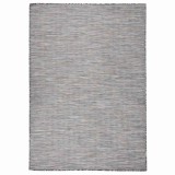 Cumpara ieftin Covor de exterior, maro si albastru, 140x200 cm, tesatura plata