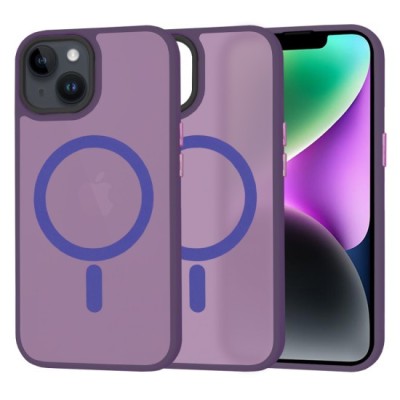 Husa pentru iPhone 14 - Techsuit HaloFrost&amp;nbsp;MagSafe Series - Deep Purple foto