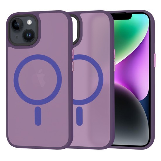 Husa pentru iPhone 14 - Techsuit HaloFrost&nbsp;MagSafe Series - Deep Purple