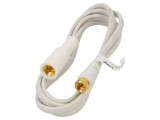Cablu coaxial Goobay 1,5m 75&Omega; alb cu mufă dublă 67287