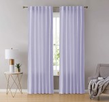 Draperie din catifea cu rejansa transparenta cu ate pentru galerie, Madison, 200x250 cm, densitate 700 g/ml, Very light purple, 1 buc