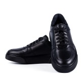 Sneakers barbati negri din piele SK18