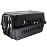 Cusca de transport pentru animale, din PP rezistent cu usa din otel inoxidabil, 48&times;32&times;29.5 cm