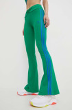 Adidas Originals colanți RIB FLRD Leggin femei, culoarea verde, cu imprimeu, JG8046