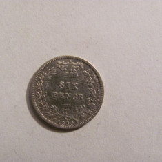 CY - 6 pence 1880 Marea Britanie / argint