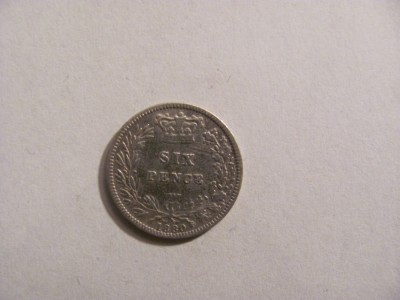 CY - 6 pence 1880 Marea Britanie / argint foto